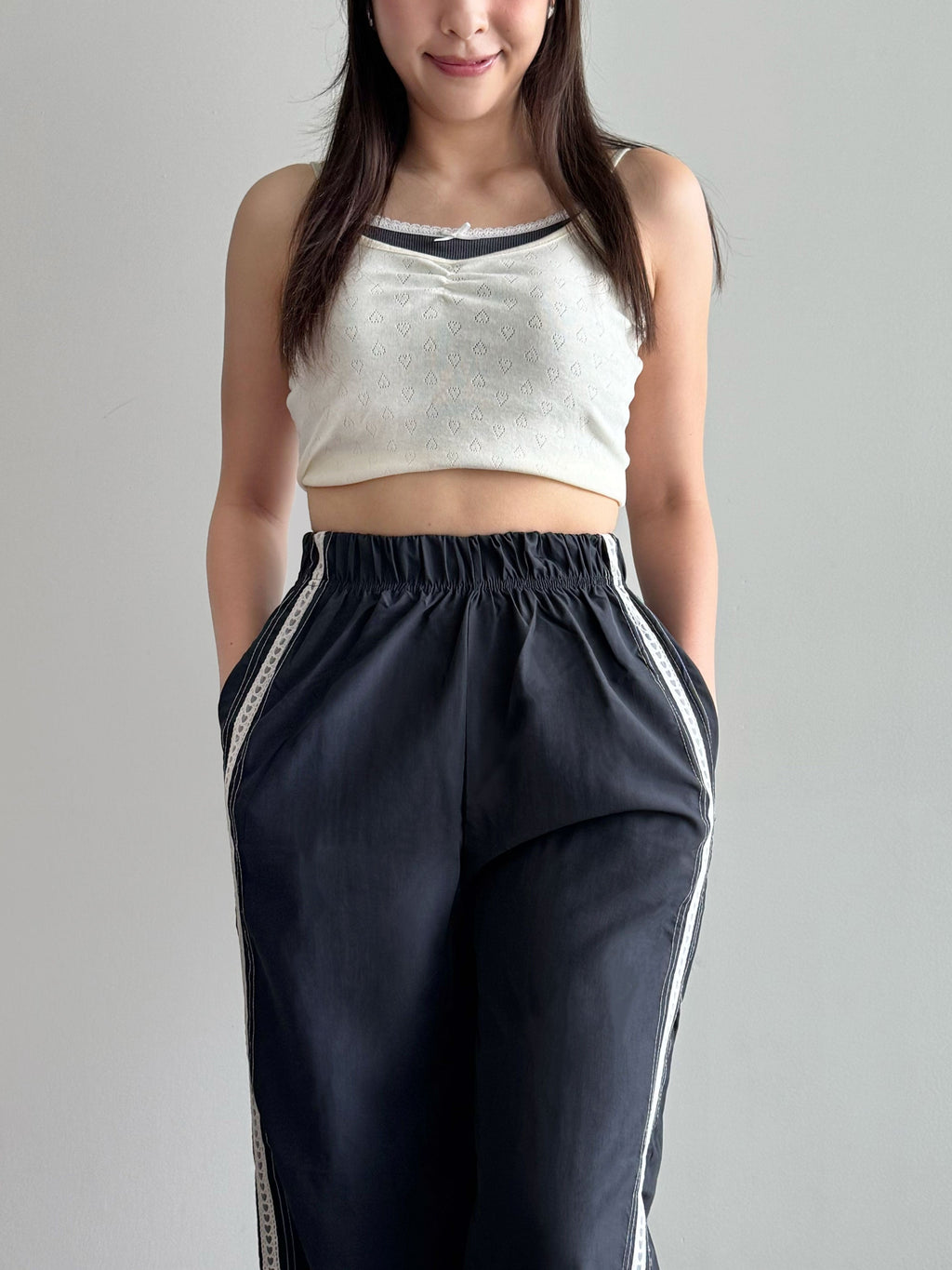 Lace Heart Pattern Cami Top