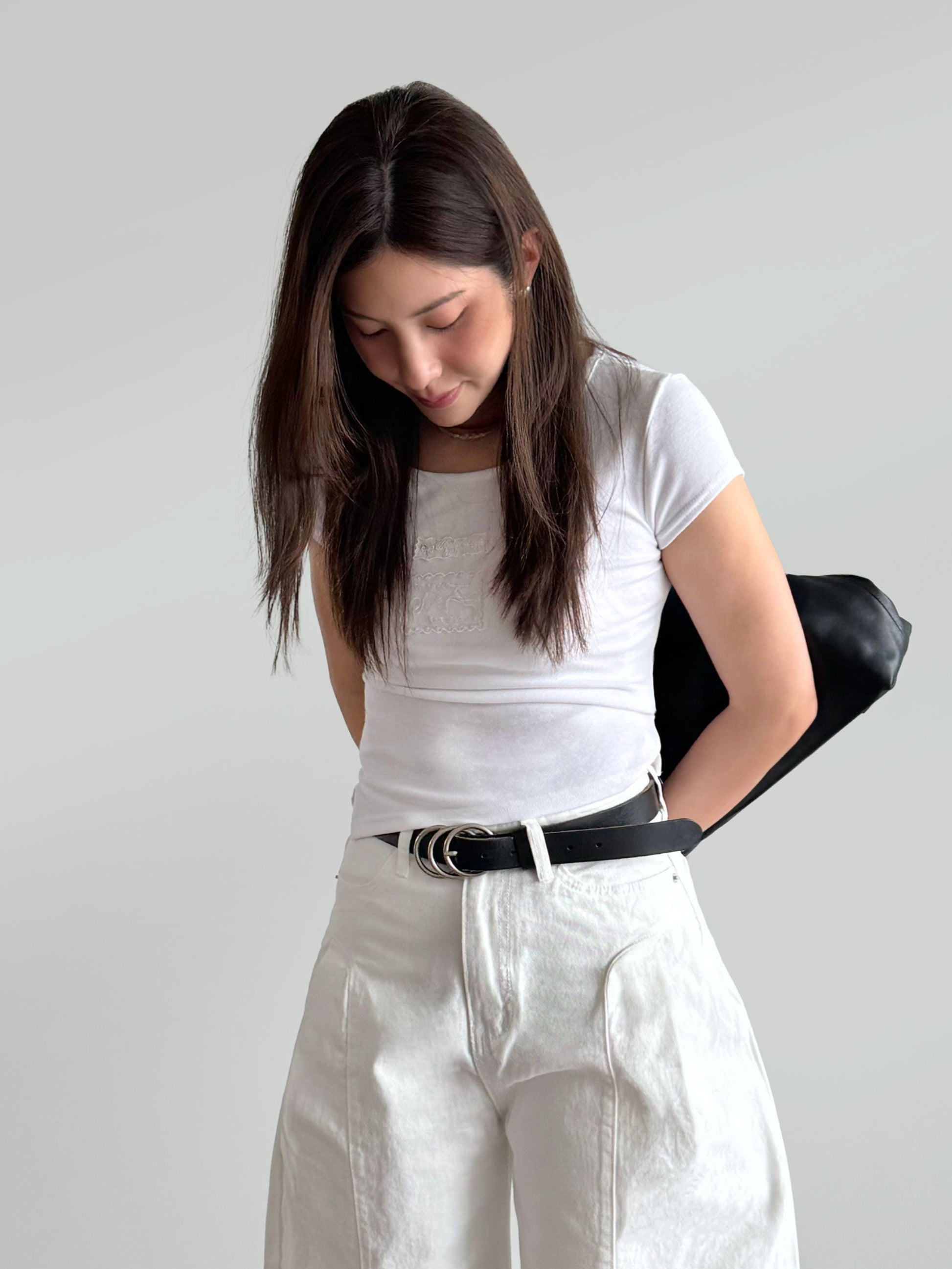 Soft Lace Patch Embroidered Tee