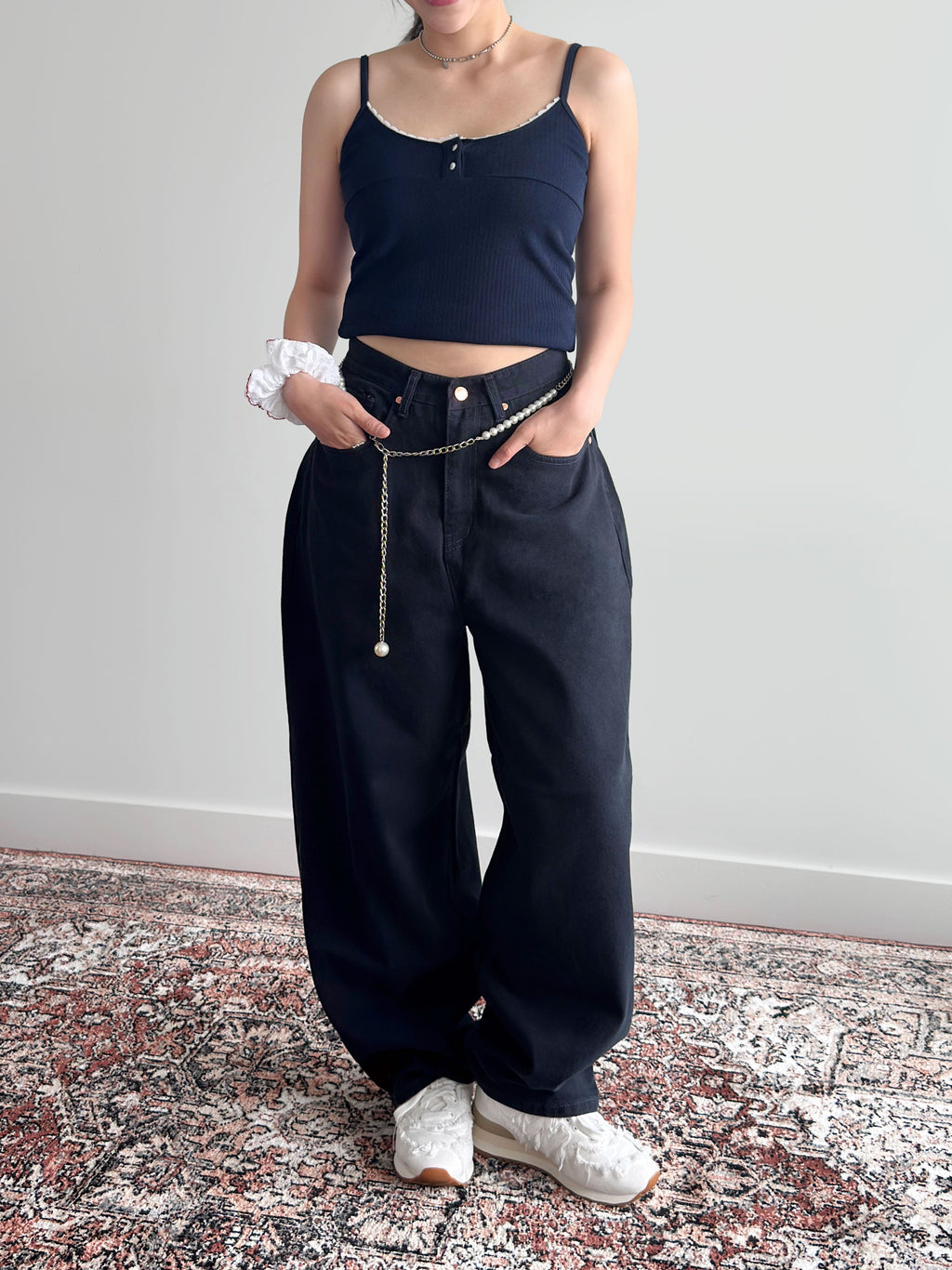 Soft Stretch Ribbed Top - Blue