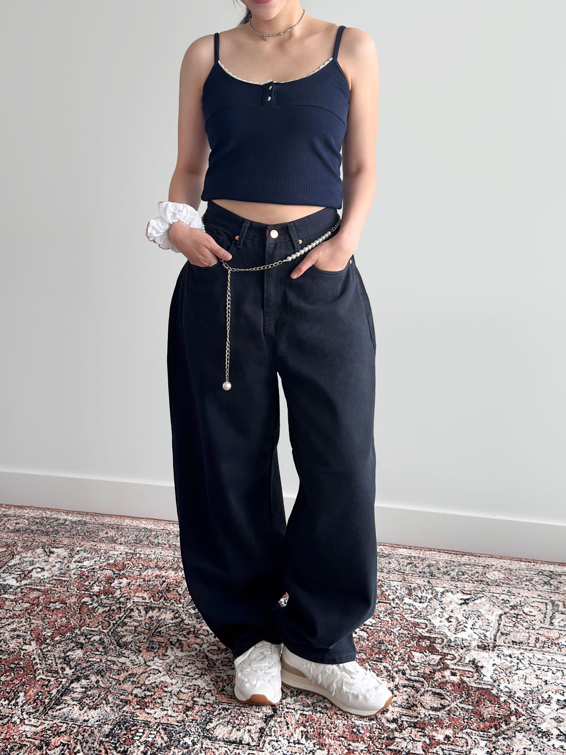 Soft Stretch Ribbed Top - Blue