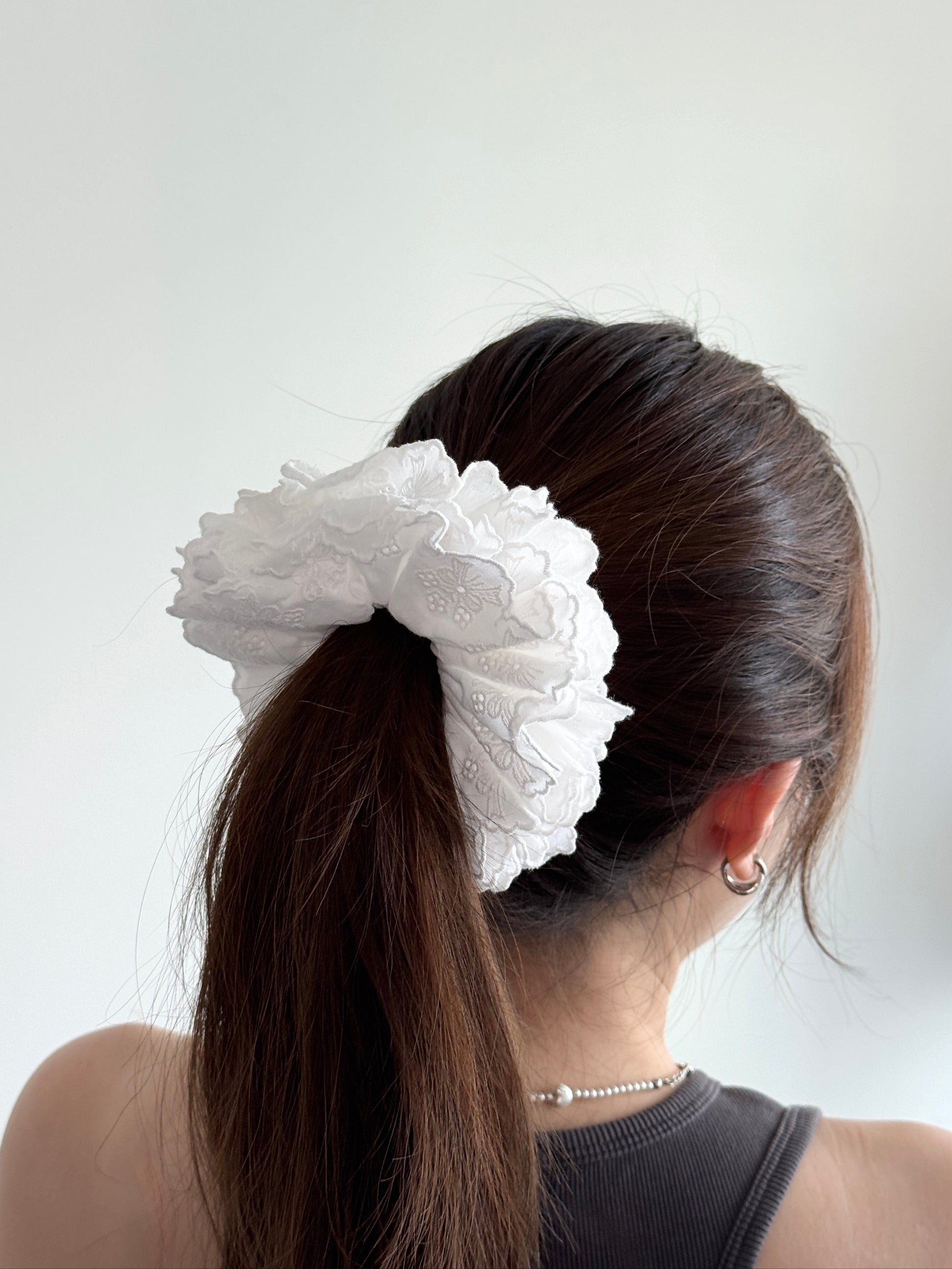 White Lace Scrunchies