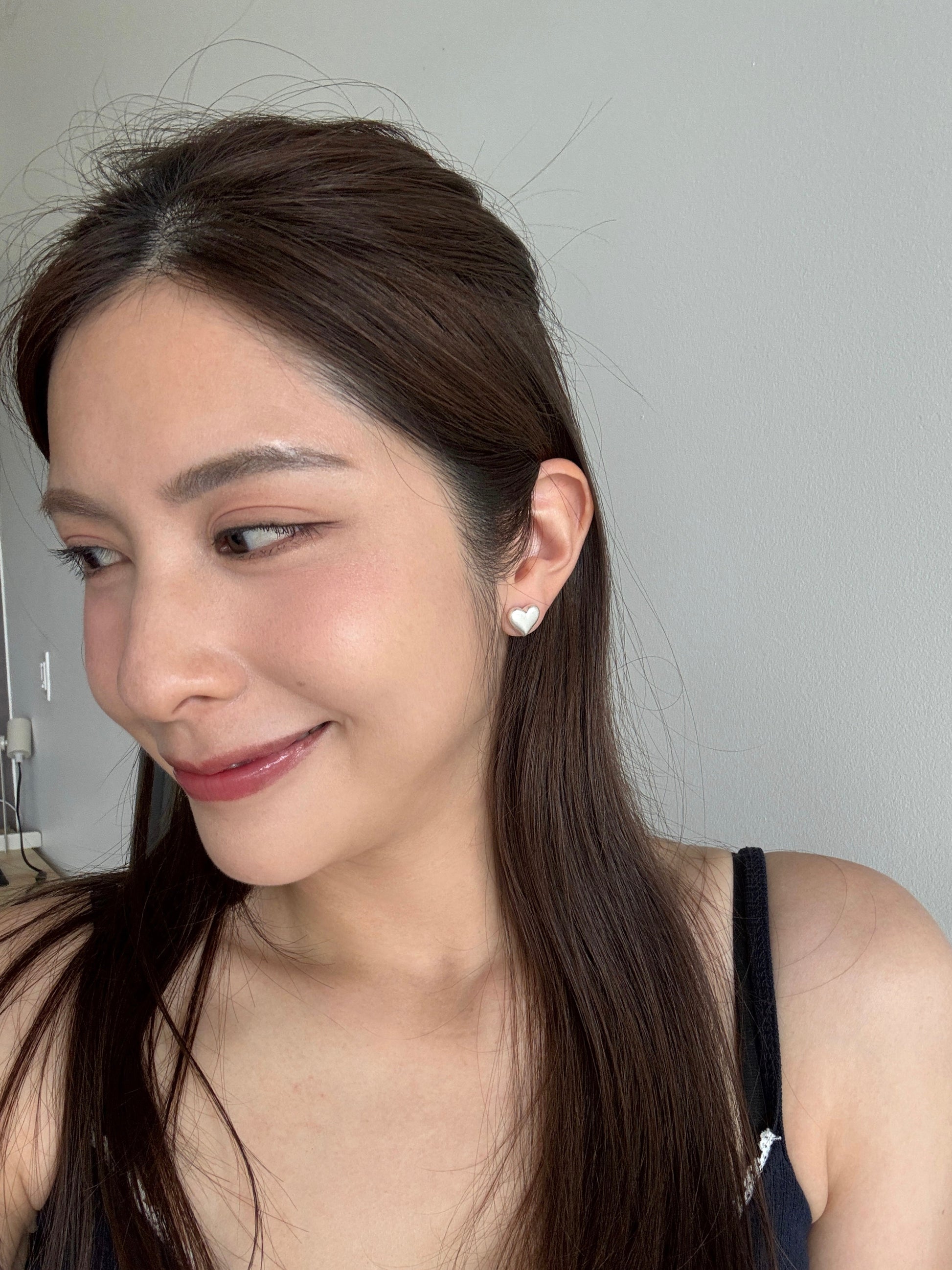 Mini Heart Sliver Earrings