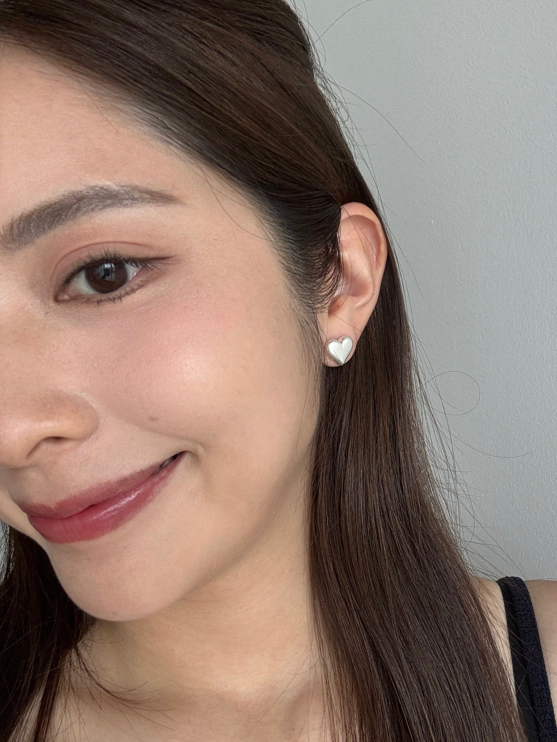 Mini Heart Sliver Earrings