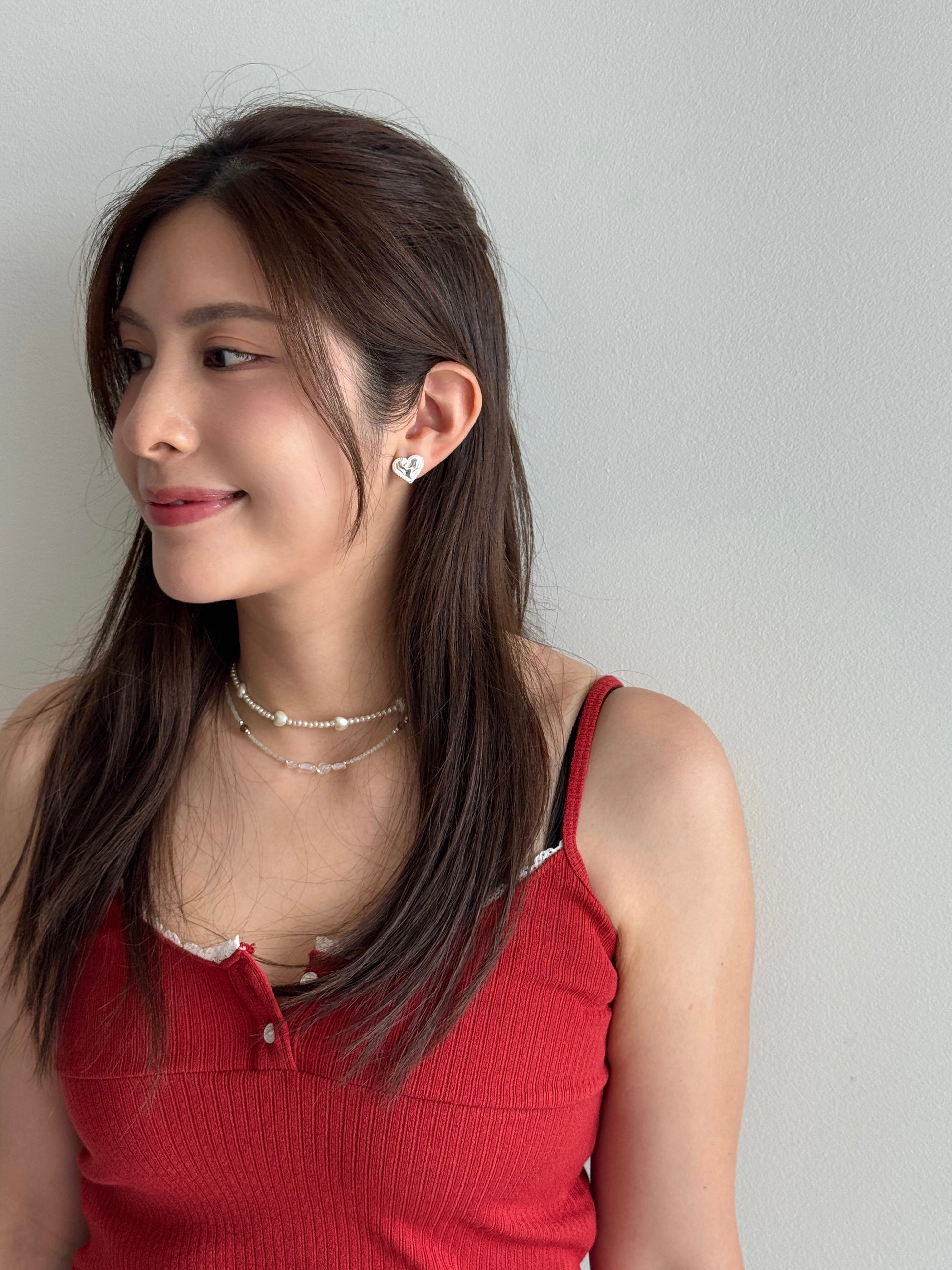 Soft Stretch Ribbed Top - Red