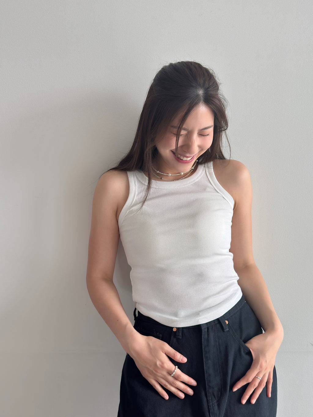 Soft Ribbed Racer Tank