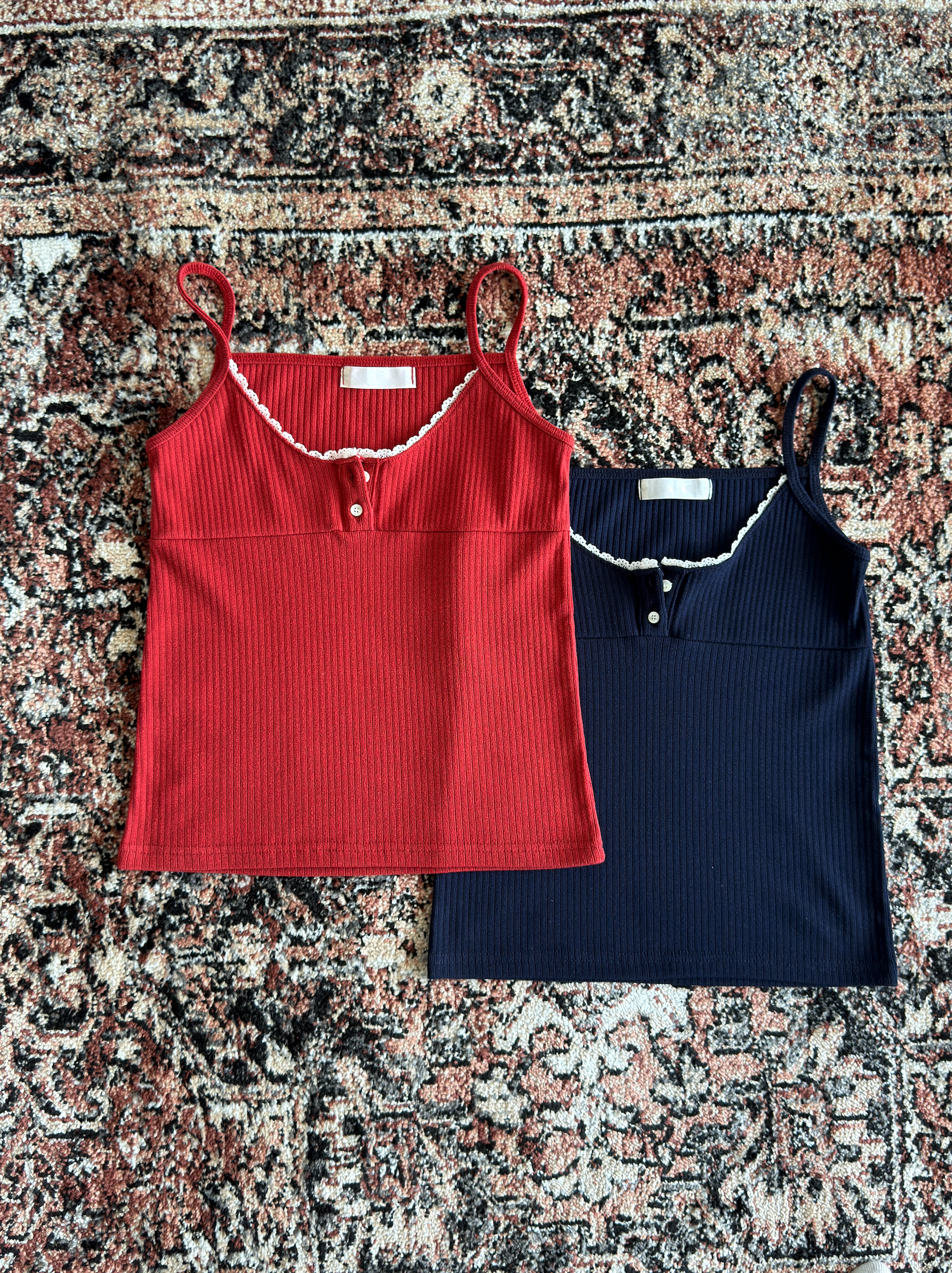 Soft Stretch Ribbed Top - Blue